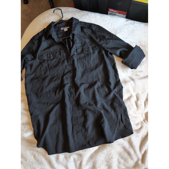 DKNY black button up shirt size medium - Picture 1 of 5